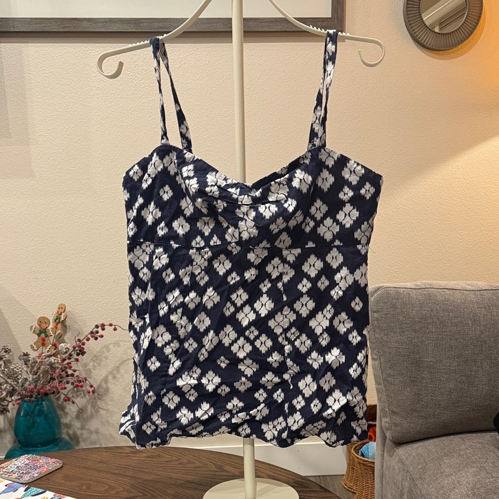 Patagonia Navy and White Printed Camisole